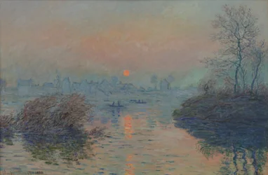 Sunset on the Seine at Lavacourt, Winter Effect